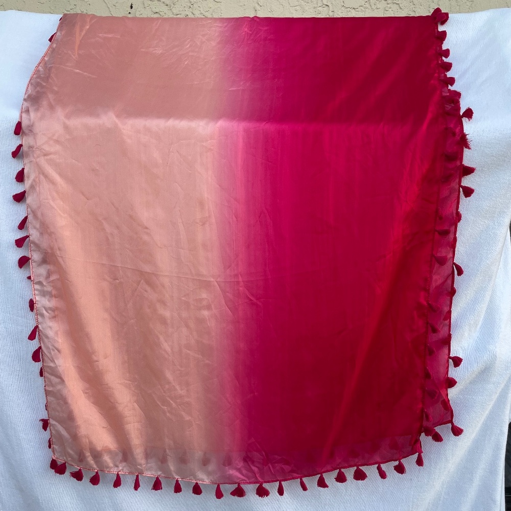 Ombre Silk Scarf with tassels